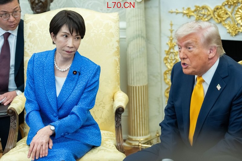 当地时间3月19日，美国华盛顿，美国总统特朗普在白宫会晤日本首相高市早苗。东方IC