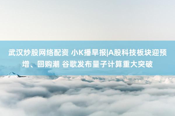 武汉炒股网络配资 小K播早报|A股科技板块迎预增、回购潮 谷歌发布量子计算重大突破